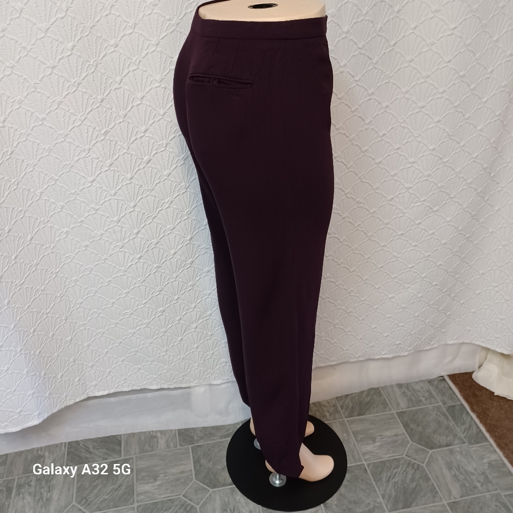LOFT  Women Size 2 Deep Purple Wool Blend Pants - Picture 5 of 15